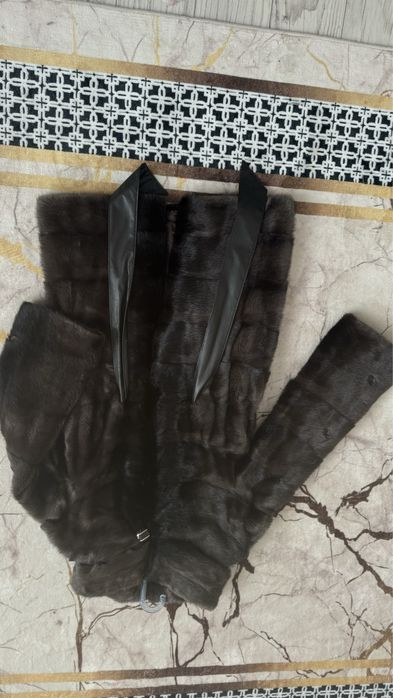 Шуба норковая с капюшоном