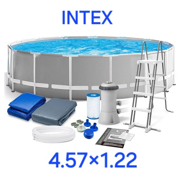 Каркасний бассейн INTEX | bassen | basseyin | basen | 4.57×1.22