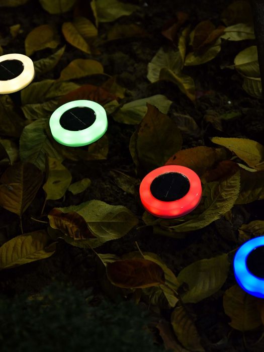 Садовый светильник на солнечных батареях, цветные 4шт