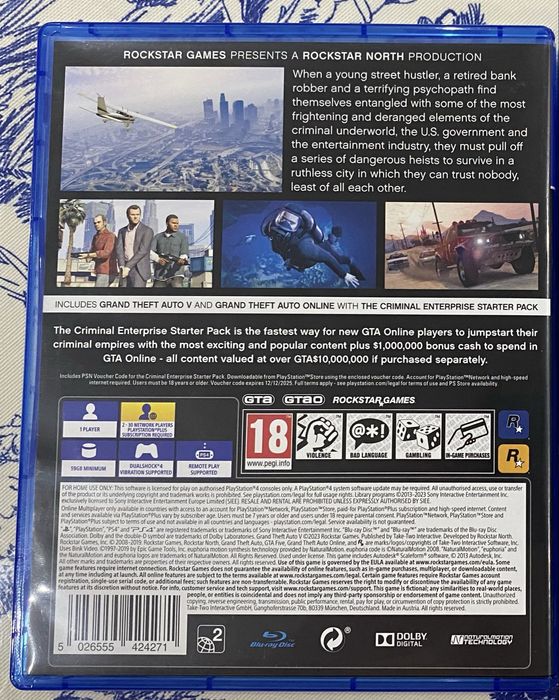 Продам игру на PS 4,5  GTA 5