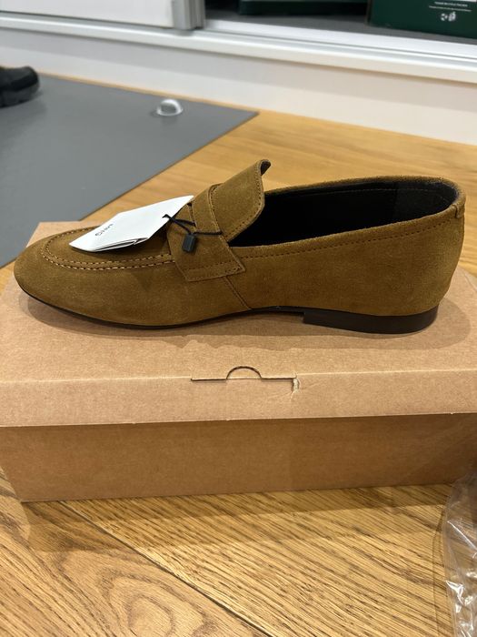 Чисто нови мъжки мокасини Mango, естествена кожа