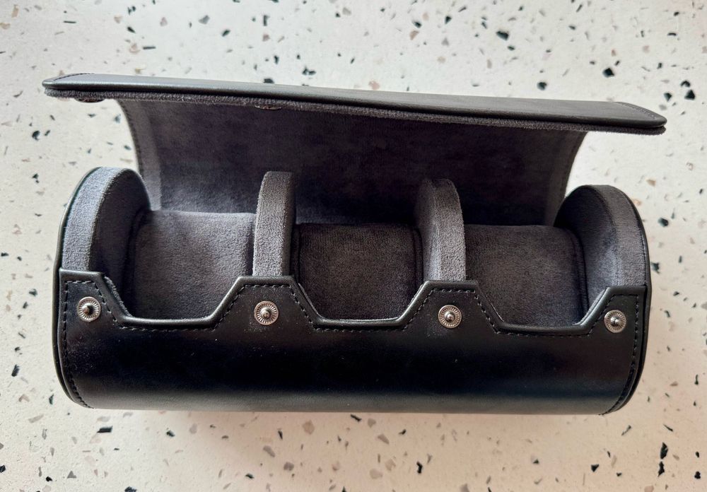 Cutie rulou din piele vintage pentru ceasuri - NEFOLOSIT