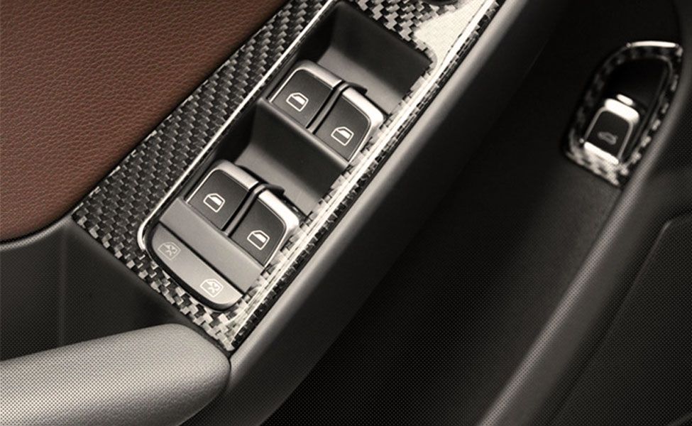 Ornamente fibra carbon manere interioare usi - Audi A4 (B8), A5