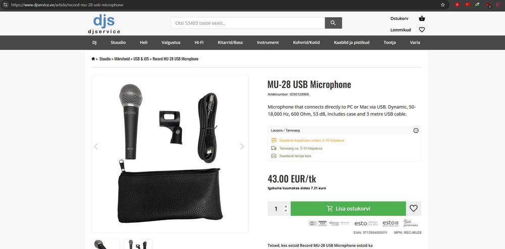 BOYA Record MU-28 USB Динамичен вокален микрофон за запис и подкаст