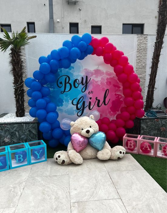 Închiriere Arcadă 220 cm + husa Boy or Girl + Decor Gender Reveal