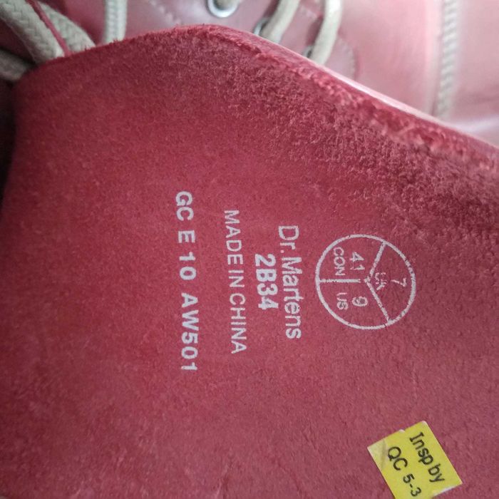 DR MARTENS B234 ROSE SIDE SWIPE високи кубинки, номер 41, UK 7