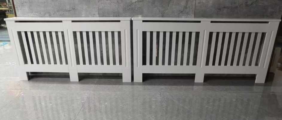 Panou decorativ- Masca calorifer, lemn MDF alb lucios L