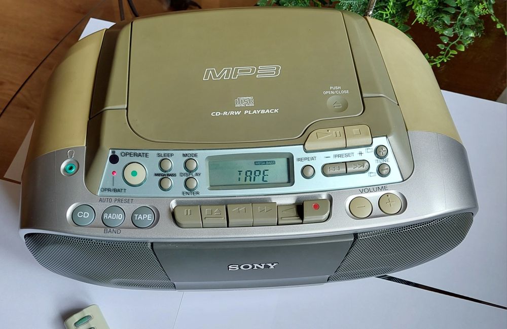 Sony CFD‑S03CPL – radiocasetofon cu CD, revizie completă + telecomandă