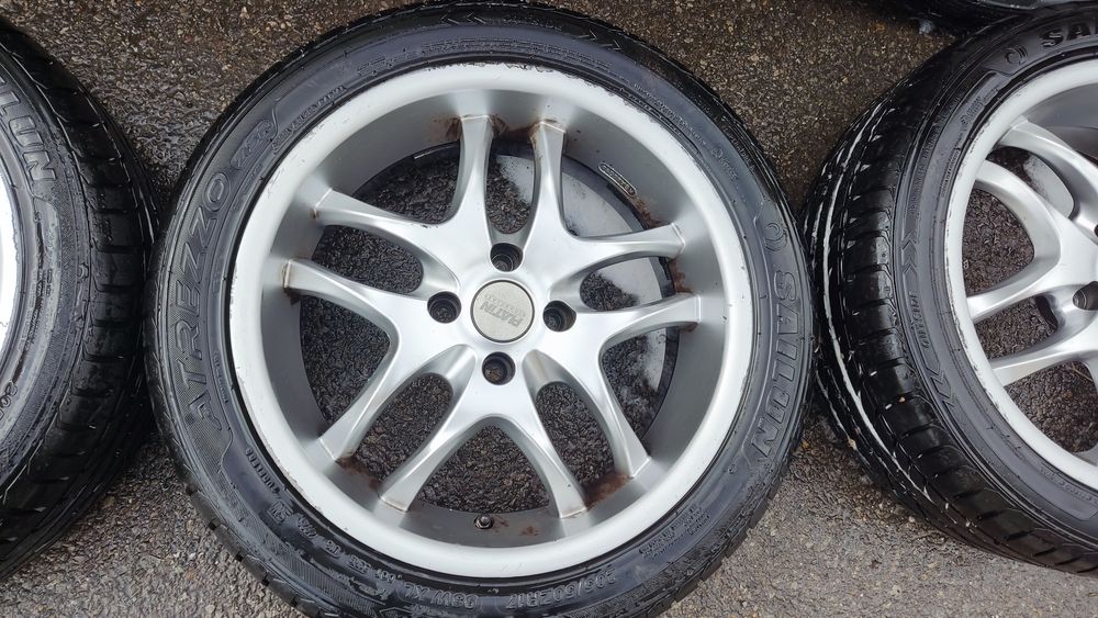 Лети джантите 4*108/17 с почти нови гуми