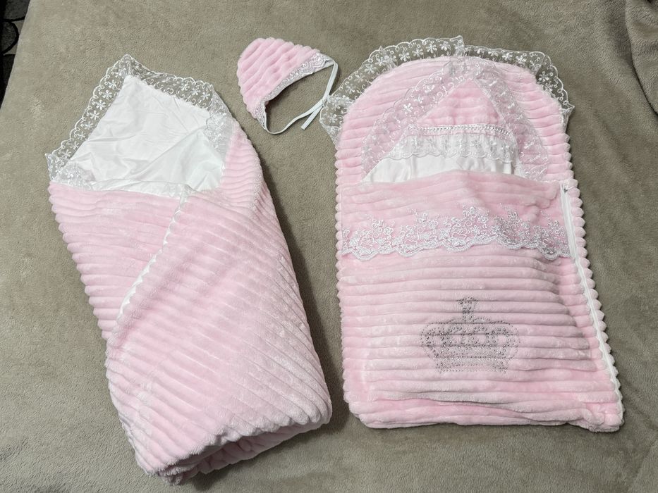 Конверт плед на выписку новорожденных