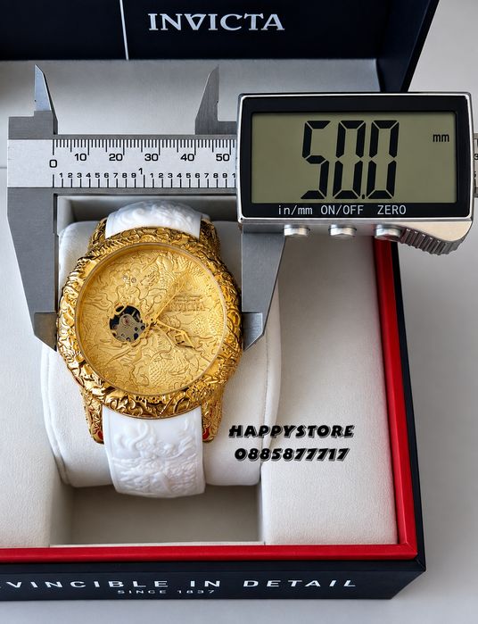 INVICTA Katana automatic white/gold  50 mm, Инвикта нов мъжки часовник