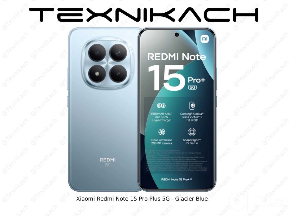 Xiaomi Redmi Note 15 Pro Plus 5G • Yetkazib berish • Tekshirib to‘lash