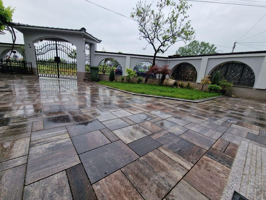 Редене на павета,бордюри,вертикална планировка бехатон унипаваж