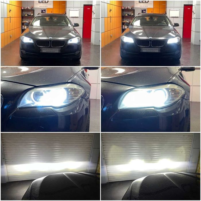 60W LED Мини Диодни крушки H7, 12V, 5000К, Canbus+300% Светлина.