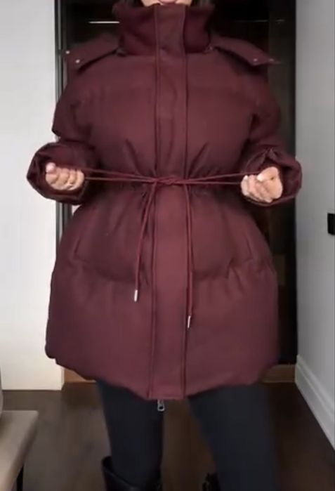 Куртка из плотного драпа, зима