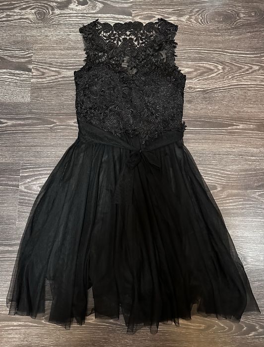 Официална черна рокля за момиче