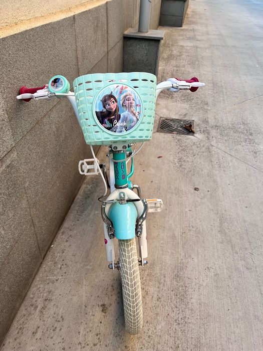 Детско колело BYOX Cupcake 16" + помощни колела и кошница Frozen
