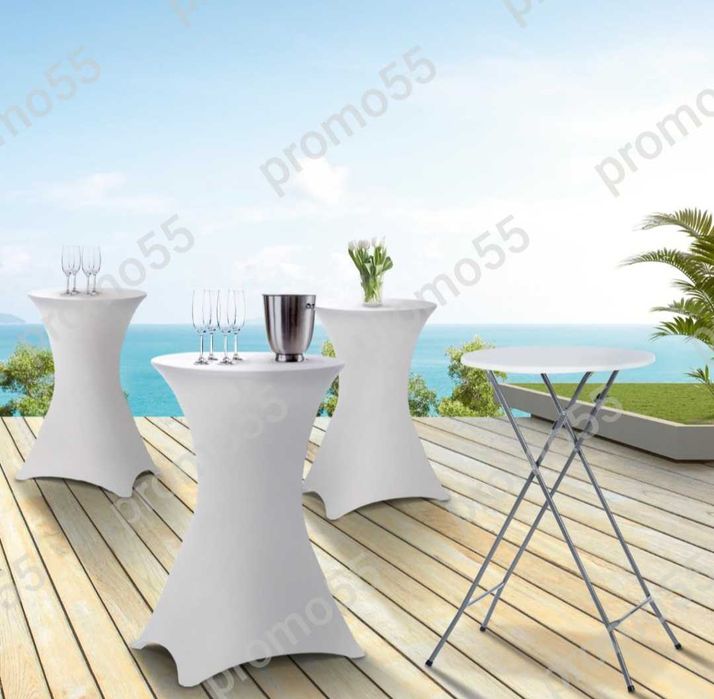 Сгъваема Висока Маса за Кетъринг, Кръгла Коктейлна Маса 80х110см.