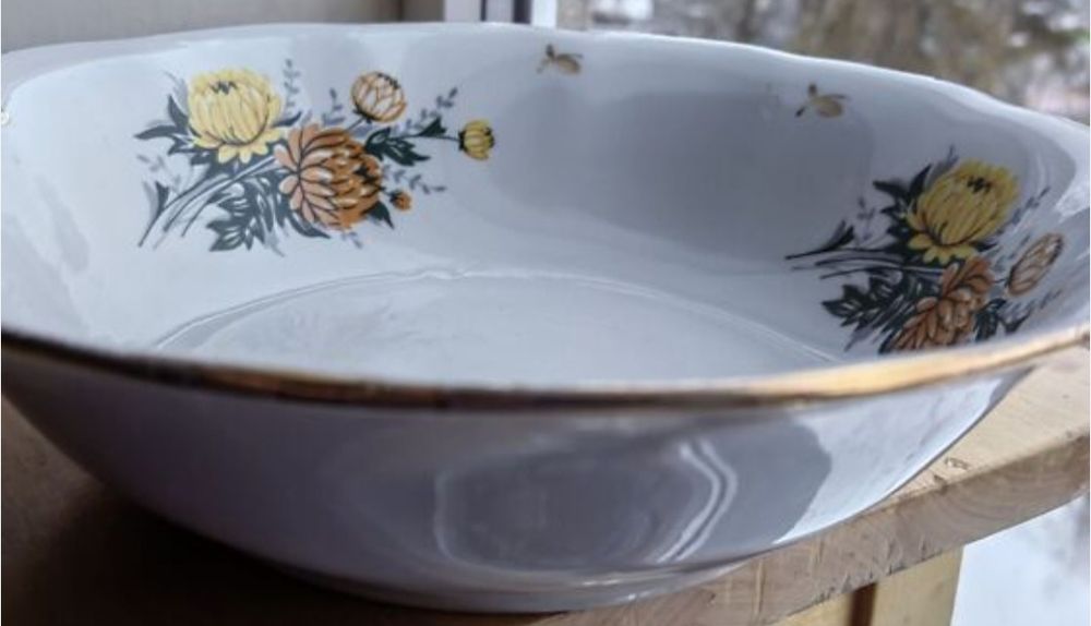 Посуда тарелки салатник хрусталь добор винтаж СССР