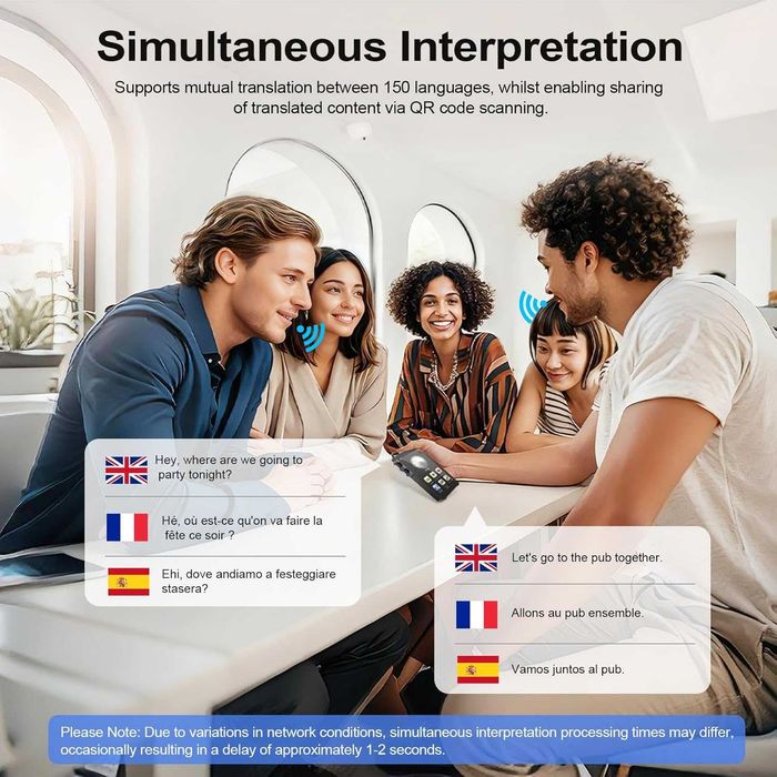 Гласов преводач без интернет, Ki преводач на 150 езика, в реално време