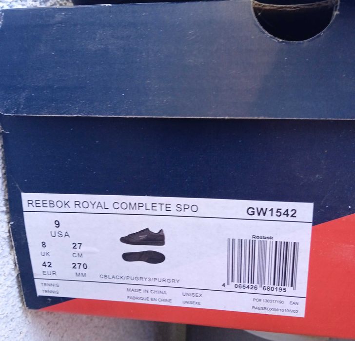 КАТО НОВИ С КУТИЯ 42 REEBOK Royal Sport 27 cm оригинални сникърси кецове маратонки sneakers trainers
