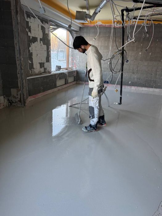 Наливной пол, цементный, гипсовый