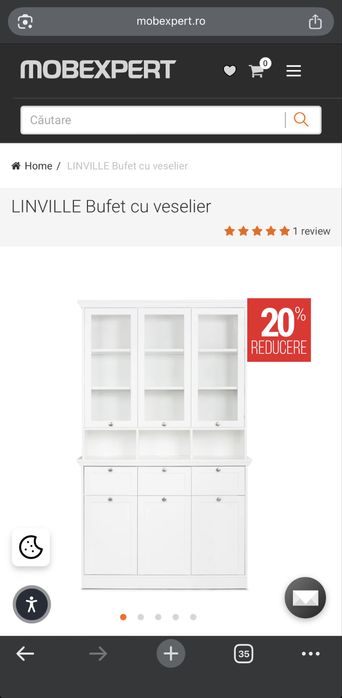 mobexpert LINVILLE Bufet cu veselier