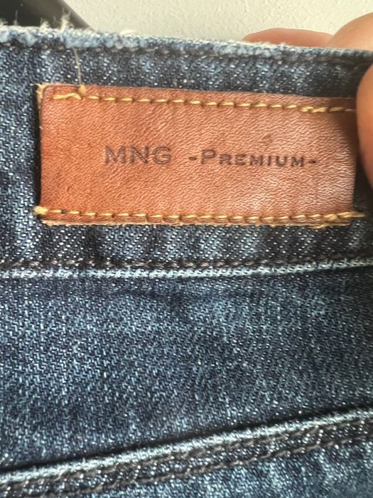 Сет/комплект памучна риза с бродерии Zara, дънки Mango Premium памучни и подарък сладка нова лятна лимонено жълта чанта