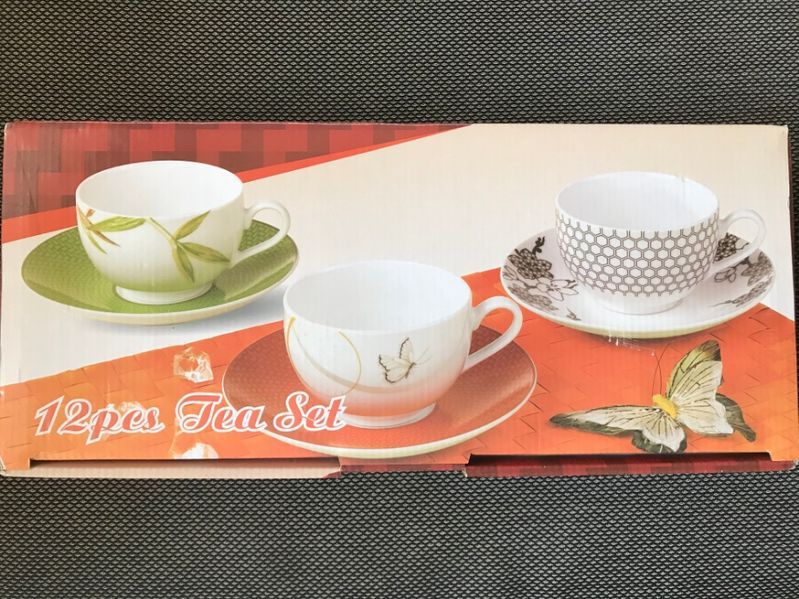 Нови, от Германия, Сервиз за чай-порцелан и Алпака-подносче