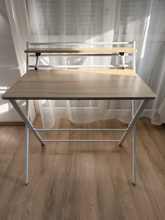 Vand Birou pliabil, cu raft, Tablezy InnovaGoods, otel/MDF, alb, 97 cm