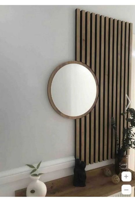 Декоративен стенен панел - MDF – Сапфирен дъб – 24 x 280 см