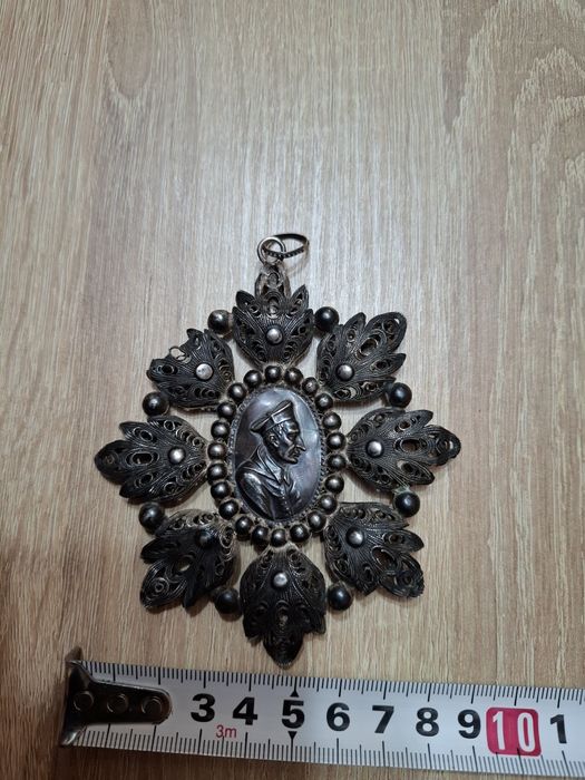 Pandativ/medalion antik argint masiv filigram