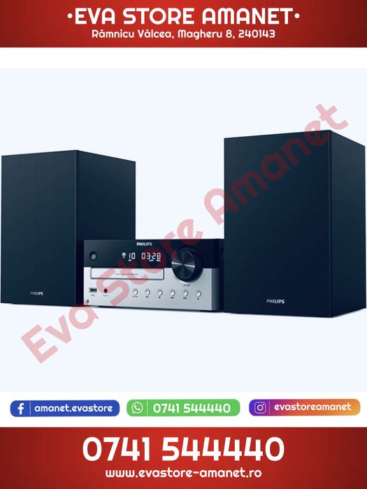 Micro Sistem Audio Hi-Fi PHILIPS 80W Bluetooth Auracast CD USB AUX DSC