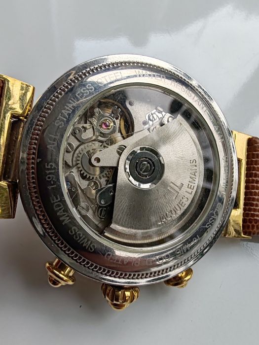 Ceas Jacques Lemans Automatic Chronograph Triplu Calendar Fazele Lunii Funcționează impecabil!