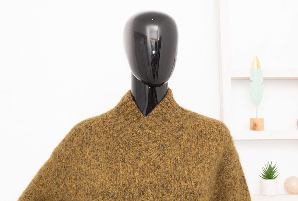 COS дамски пуловер от вълна и алпака горчица L