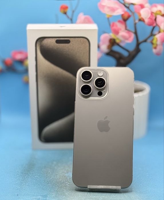Apple iPhone 15 Pro Max, 256GB, 5G, Natural Titanium + адаптер Apple
