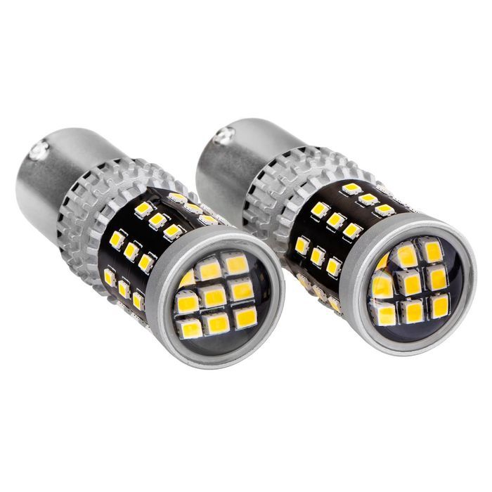 Set becuri stop frana LED Canbus 2016 Amio, 1157 BAY15D P21/5W alb 12V/24V