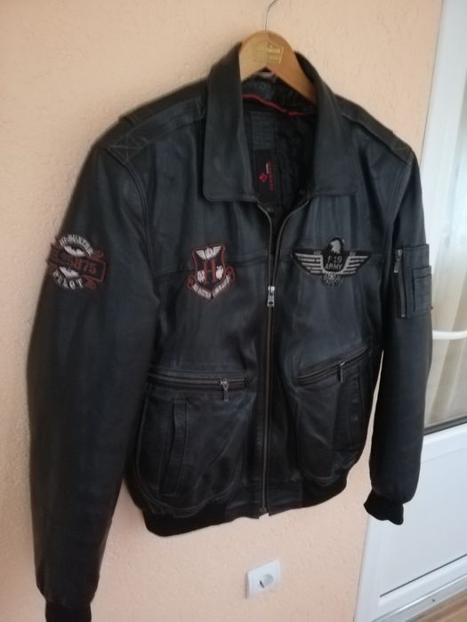 Geaca piele bărbati Aviator Carl Verssen L