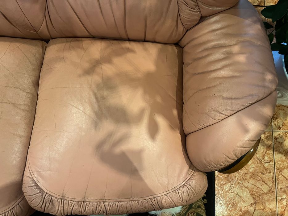 Комплект дивани естествена кожа