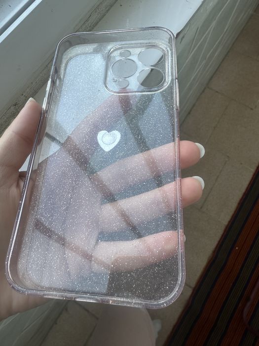 Husa Iphone 14 Pro Max cu sclipici transparentă