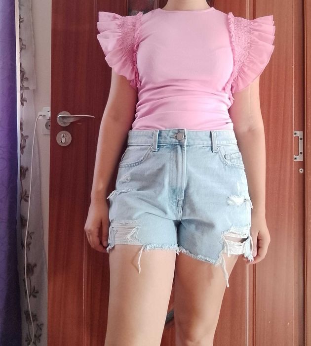 Tricou dama roz.