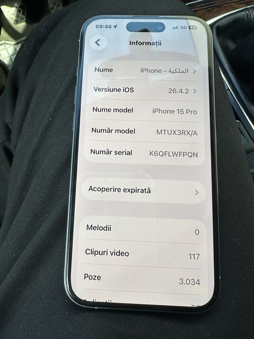 iphone 15 pro natural titanium (128gb)