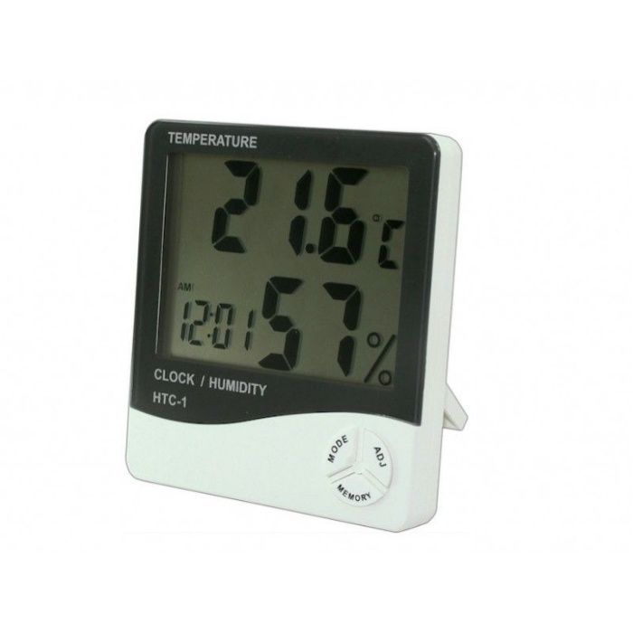 Termometru, Higrometru HTC1, ceas, statie meteo de interior