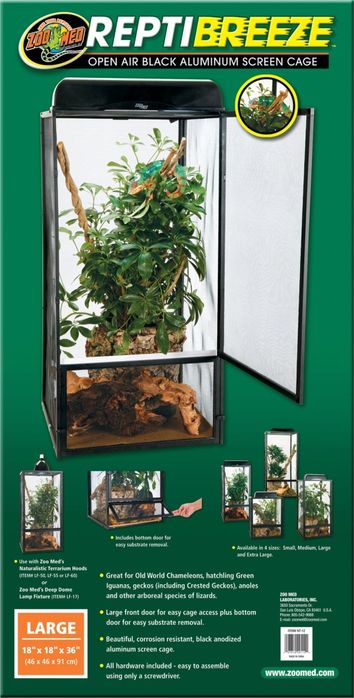 Терариум за хамелеон Zoo Med ReptiBreeze 46 × 46 × 92 cm