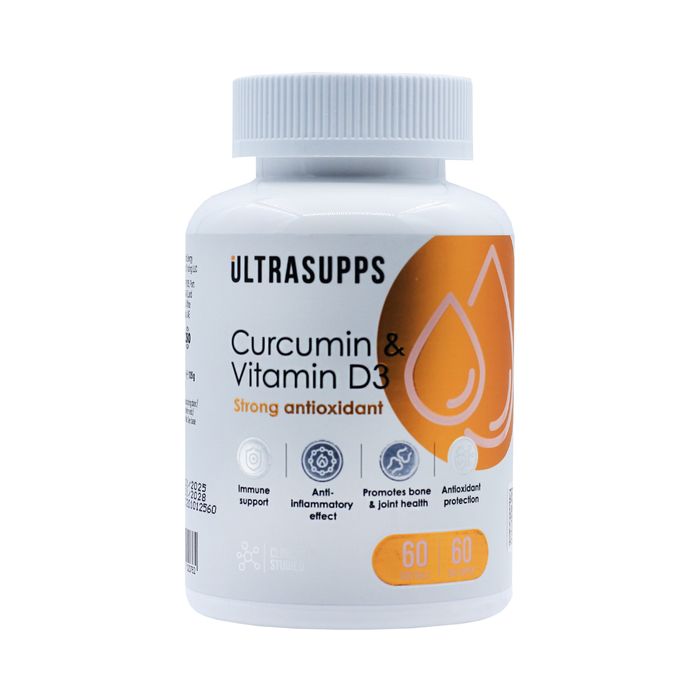 Витамин Д3 с куркумином Ultrasupps 2000 ед 60 капсул