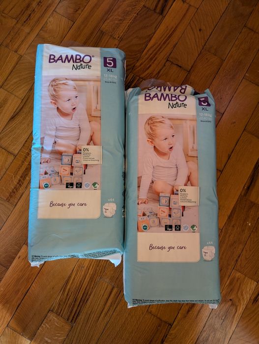 2x Pampers Bambo Nature marime 5