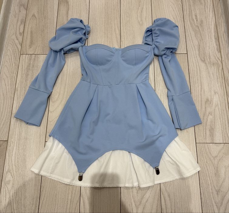 Дамска рокля в синьо М/Л