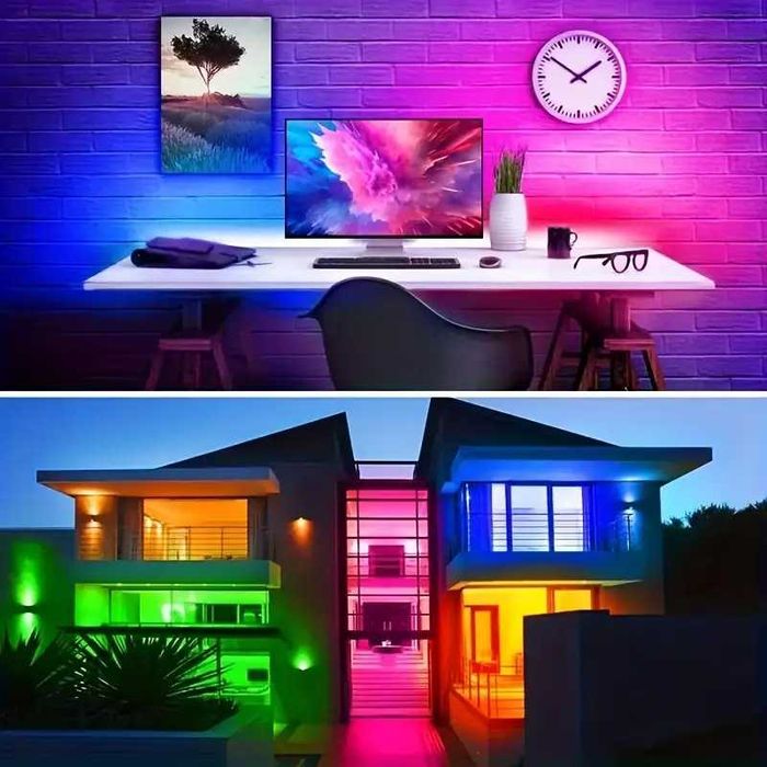 Banda LED USB cu schimbare de culoare, cu control prin comutator, rgb.