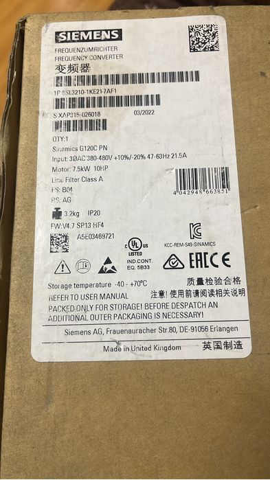 Convertizoare frecventa siemens 7,5kw 0,75 kw-1,1kw-1,5kw