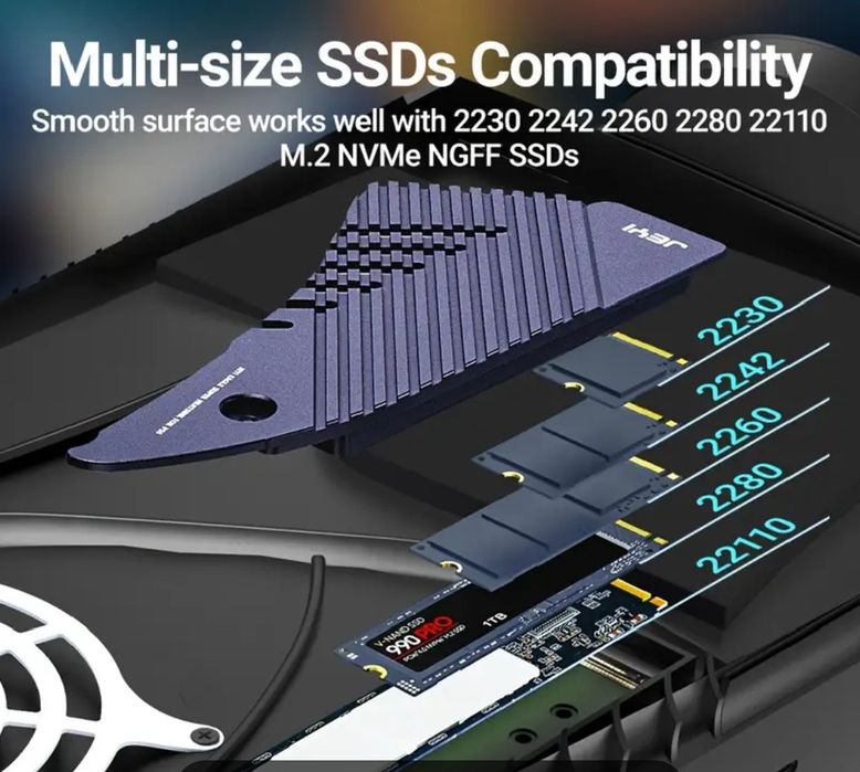 JEYI PS5 Eagle II M.2 SSD- Высокоэффективный Алюминиевый Радиатор